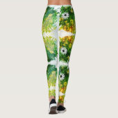 Phantastisch Gelbe weiße Blume Leggings (Rückseite)