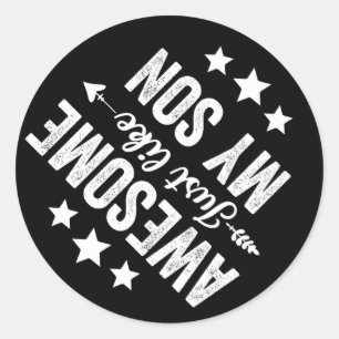 Phantastisch, genau wie meine sonnige Vater-Mama F Runder Aufkleber