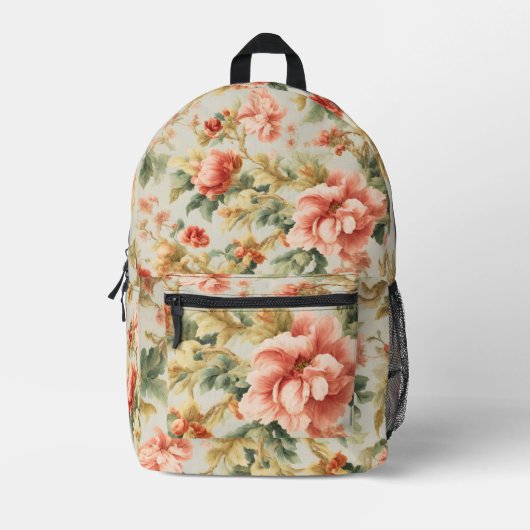 Phantastisch Gentle Exquisite Blume, Blätter. Male Bedruckter Rucksack (Vorderseite)