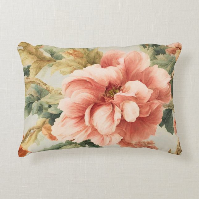 Phantastisch Gentle Exquisite Blume, Blätter. Male Dekokissen (Vorderseite)