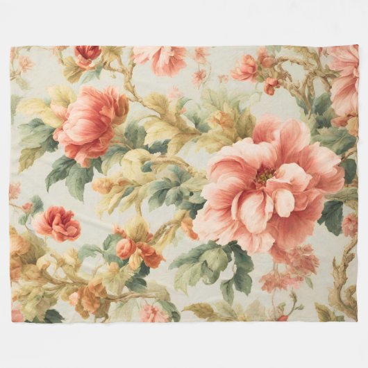 Phantastisch Gentle Exquisite Blume, Blätter. Male Fleecedecke (Vorderseite (Horizontal))