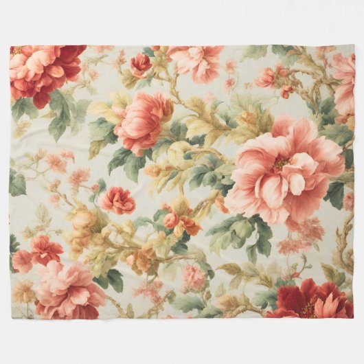 Phantastisch Gentle Exquisite Blume, Blätter. Male Fleecedecke (Vorderseite (Horizontal))