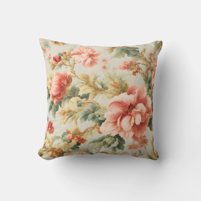 Phantastisch Gentle Exquisite Blume, Blätter. Male Kissen (Vorderseite)