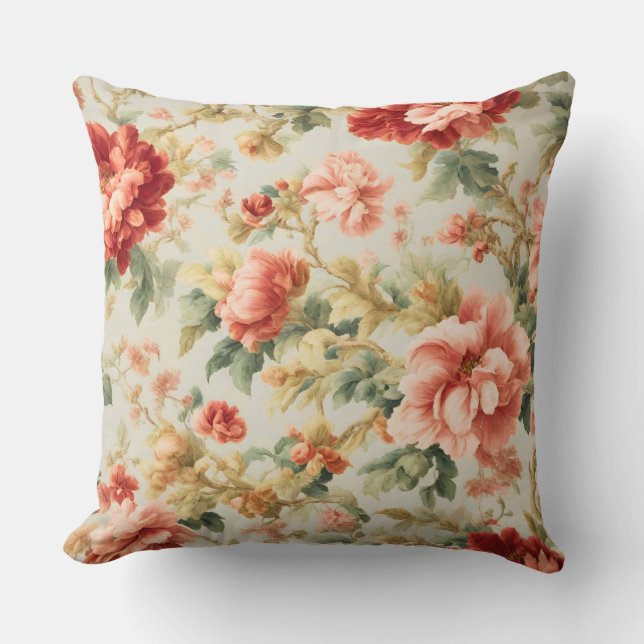 Phantastisch Gentle Exquisite Blume, Blätter. Male Kissen (Vorderseite)