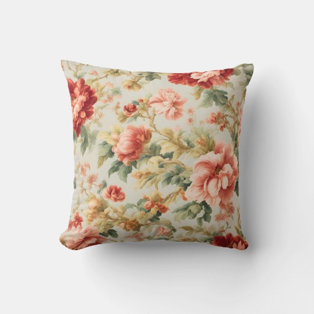 Phantastisch Gentle Exquisite Blume, Blätter. Male Kissen (Vorderseite)