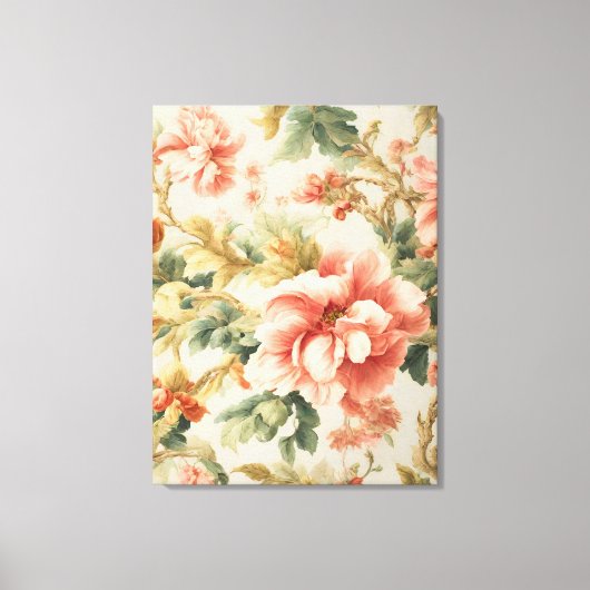 Phantastisch Gentle Exquisite Blume, Blätter. Male Leinwanddruck (Vorderseite)