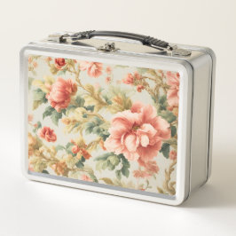 Phantastisch Gentle Exquisite Blume, Blätter. Male Metall Brotdose