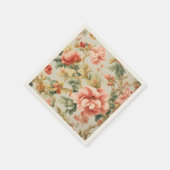 Phantastisch Gentle Exquisite Blume, Blätter. Male Serviette (Ecke)