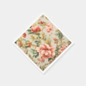 Phantastisch Gentle Exquisite Blume, Blätter. Male Serviette (Ecke)