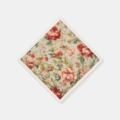 Phantastisch Gentle Exquisite Blume, Blätter. Male Serviette (Ecke)