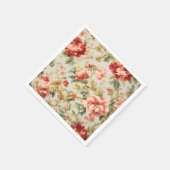 Phantastisch Gentle Exquisite Blume, Blätter. Male Serviette (Ecke)