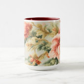 Phantastisch Gentle Exquisite Blume, Blätter. Male Tasse (Zentrum)