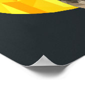 Phantastisch Geometrisches Vollmond-Wolf-Poster Poster (Ecke)