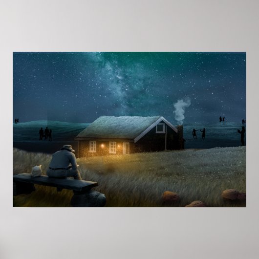 Phantastisch gesehen, einsam Mann Wall Art Poster (Vorne)