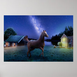 Phantastisch gesehen, Pferdewall-Kunstposter Poster