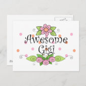 Phantastisch Gigi T - Shirt Postkarte (Vorne/Hinten)