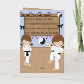 Phantastisch Girls Karate Coloring Page Happy Gebu Karte (Rückseite)