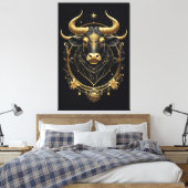 Phantastisch Golden Taurus Zodiac Symbol Leinwanddruck (Insitu (Schlafzimmer))