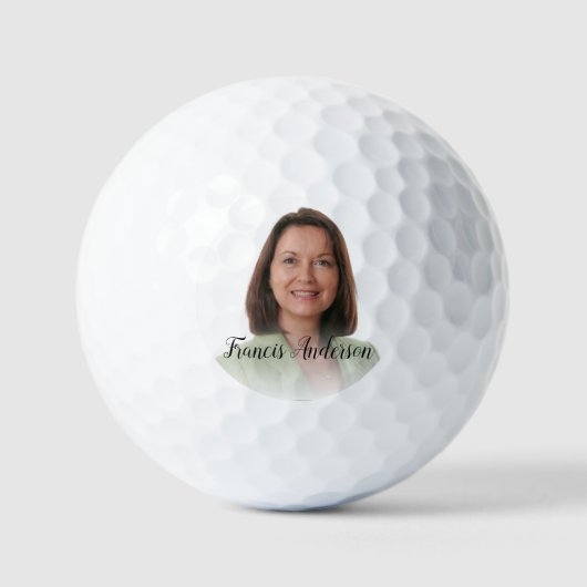 Phantastisch Golfer Monogram Elegantes Foto Golf B Golfball (Vorderseite)