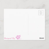 Phantastisch Grace Beautiful Pink Rose Typografie Postkarte (Rückseite)