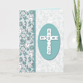 Phantastisch Grace Bluebird Doodles Personalisiert Feiertagskarte