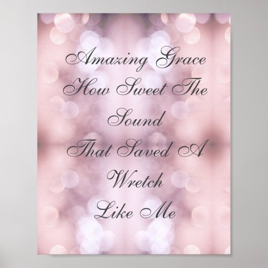 Phantastisch Grace Bokeh Pink beleuchtet Poster (Vorne)