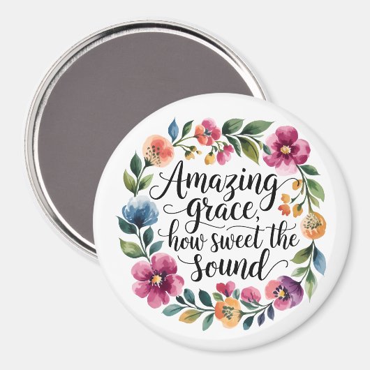 Phantastisch Grace floral Magnet (Vorderseite/Rückseite)