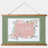 Phantastisch Grace floral Wandteppich Mit Holzrahmen (Vorne)