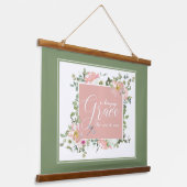 Phantastisch Grace floral Wandteppich Mit Holzrahmen (Gewinkelt)