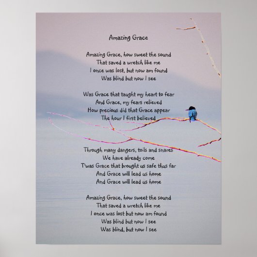 Phantastisch Grace Hochwertiges Comforting Hymn Ki Poster (Vorne)