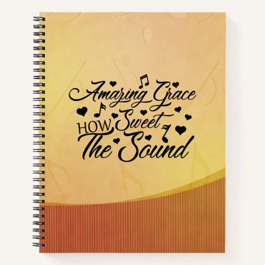 Phantastisch Grace How Sweet the Sound Hymne Notizblock (Vorderseite)