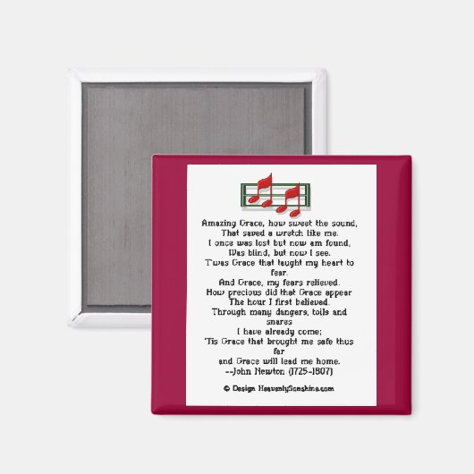 Phantastisch Grace Hymn Magnet (Vorderseite/Rückseite)