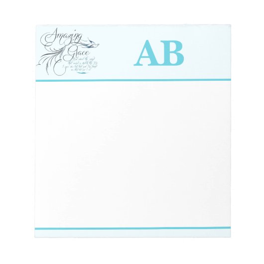 Phantastisch Grace Monogram Notepad Notizblock (Vorderseite)