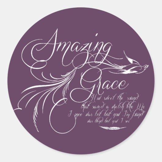 Phantastisch Grace Runder Aufkleber (Vorderseite)