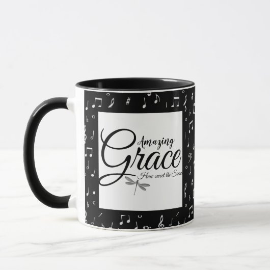 Phantastisch Grace Schwarz-Weiß-Musik Tasse (Links)