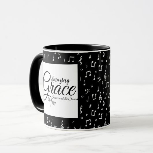 Phantastisch Grace Schwarz-Weiß-Musik Tasse (Vorderseite Links)