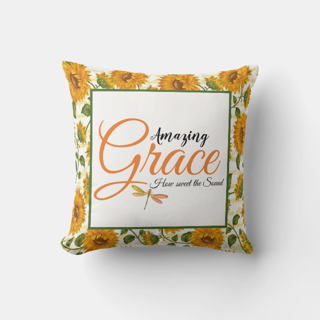 Phantastisch Grace Sunflores Kissen (Vorderseite)