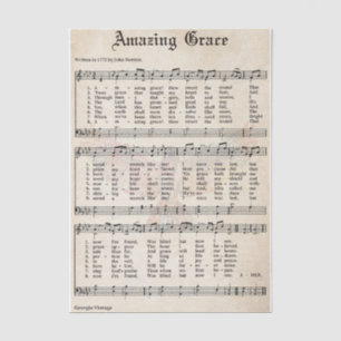 Phantastisch Grace - Vintages Musikblatt Seidenpapier