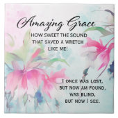 Phantastisch Grace Wie Sweet the Sound Christlich Fliese (Vorderseite)