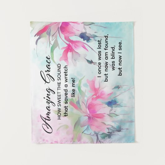 Phantastisch Grace Wie Sweet the Sound Christlich Wandteppich (Vorderseite)