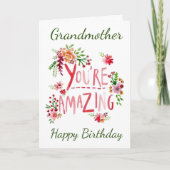 PHANTASTISCH **GRANDMOTHER*** AUF IHRER GEBURTSKAR KARTE (Vorderseite)