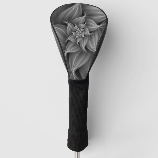 Phantastisch-Grau-Blume-Fraktal Golf Headcover (Vorderseite)