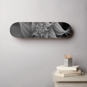 Phantastisch-Grau-Blume-Fraktal Skateboard