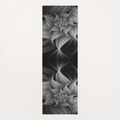 Phantastisch-Grau-Blume-Fraktal Yogamatte (Vorderseite)