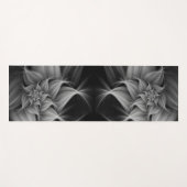 Phantastisch-Grau-Blume-Fraktal Yogamatte (Vorderseite (Horizontal))