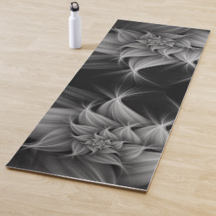 Phantastisch-Grau-Blume-Fraktal Yogamatte