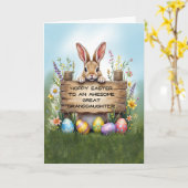 Phantastisch Große Enkeltochter Bunny im Gras Oste Karte (Gelbe Blume)