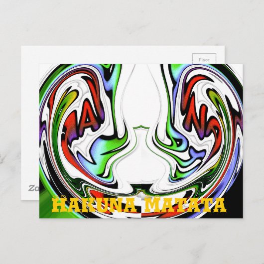 Phantastisch Hakuna Matata Whirlpool Kunstdrucken Postkarte (Vorne/Hinten)