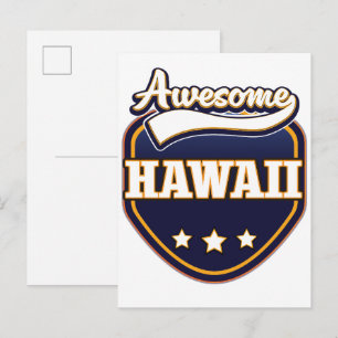 Phantastisch Hawaii Sportlogo Ankündigungspostkarte
