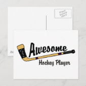 Phantastisch Hockey Player Postkarte (Vorne/Hinten)